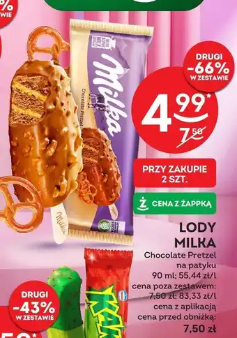 Żabka Lody Milka Chocolate Pretzel na patyku oferta