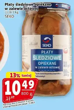 Prim Market Płaty śledziowe opiekane w zalewie octowej 800g Seko oferta
