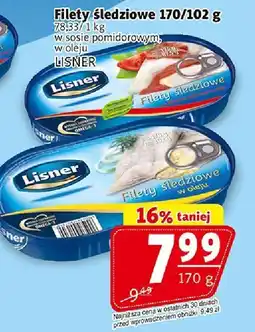 Prim Market Filety śledziowe 170g Lisner oferta