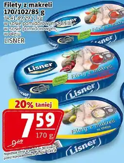Prim Market Filety z makreli 170g Lisner oferta