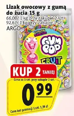 Prim Market Lizak owocowy z gumą do żucia 15 g ARGO oferta