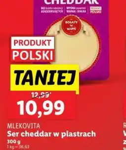 Lidl Ser Cheddar w plastrach Mlekovita oferta