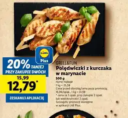 Lidl Polędwiczki z kurczaka w marynacie Grill&Fun oferta