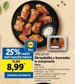 Lidl Skrzydełka z kurczaka w marynacie Grill&Fun oferta