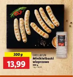 Lidl Mini kiełbaski wieprzowe Grill&Fun oferta