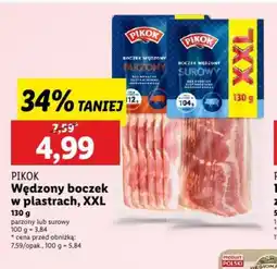 Lidl Pikok Wędzony boczek w plastrach, XXL oferta
