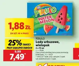 Lidl Lody Pirulo arbuzowe oferta