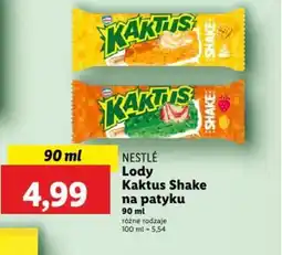 Lidl Lody Kaktus Shake na patyku oferta