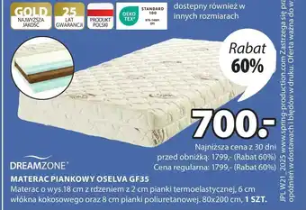 JYSK Materac Dreamzone oferta