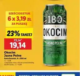 Lidl Okocim Jasne Pełne oferta