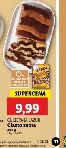 Lidl Ciasto zebra Cukiernia Lazur oferta