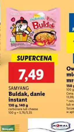 Lidl Samyang Buldak, danie instant oferta