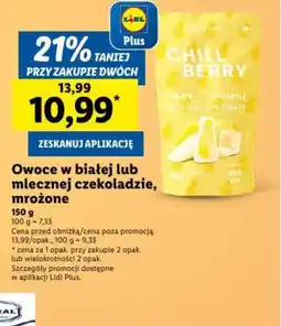 Lidl Owoce w białej lub mlecznej czekoladzie, mrożone oferta