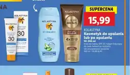 Lidl Kolastyna Kosmetyki do opalania lub po opalaniu oferta