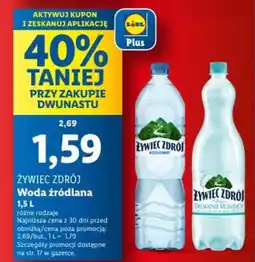 Lidl Żywiec zdrój Woda źródlana oferta