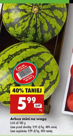 Biedronka Arbuz mini na wagę oferta