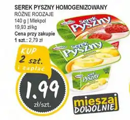 Słoneczko Serek pyszny homogenizowany mlekpol oferta