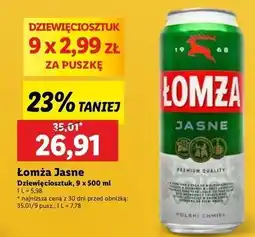 Lidl Piwo Łomża Jasne (Dawniej Export) oferta