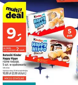 Dealz Batoniki Kinder Happy Hippo różne rodzaje 5 szt oferta