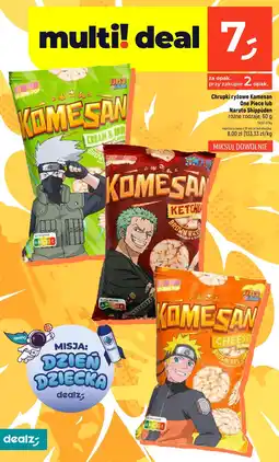 Dealz Chrupki ryżowe Komesan One Piece lub Naruto Shippuden różne rodzaje 60 g oferta