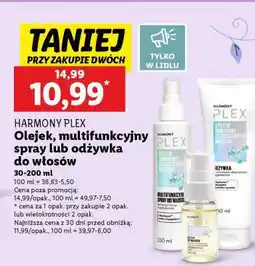 Lidl HARMONY PLEX Olejek, multifunkcyjny spray lub odżywka do włosów oferta