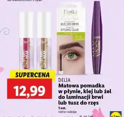 Lidl DELIA Matowa pomadka w płynie, klej lub żel do laminacji brwi lub tusz do rzęs oferta