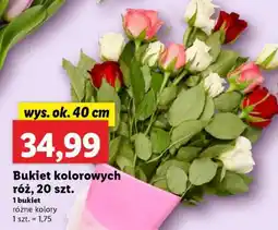 Lidl Bukiet kolorowych róz 20 szt oferta