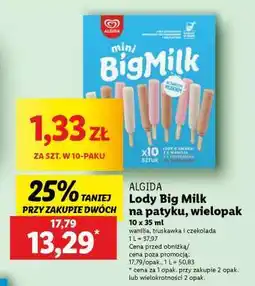 Lidl Algida Lody Big Milk na patyku, wielopak oferta