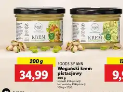 Lidl FOODS BY ANN Wegański krem pistacjowy oferta