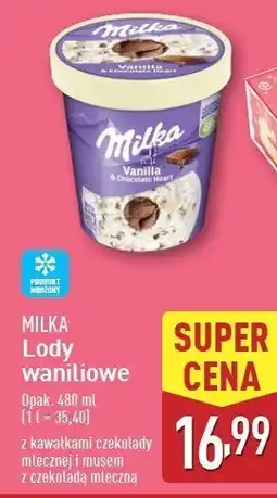 ALDI Lody waniliowe w czekoladzie hearts Milka ice cream oferta