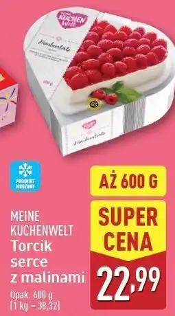 ALDI Torcik śmietankowy serce z malinami oferta