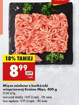 Biedronka Mięso mielone z karkówki wieprzowej Kraina Mięs oferta