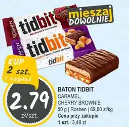 Słoneczko Baton tidbit caramel, cherry brownie roshen oferta