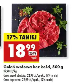 Biedronka Goleń wołowa bez kości oferta