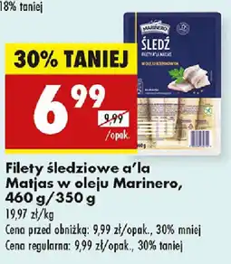 Biedronka Filety śledziowe a'la Matjas w oleju Marinero oferta
