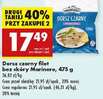 Biedronka Dorsz czarny filet bez skóry Marinero oferta