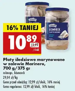 Biedronka Płaty śledziowe marynowane w zalewie Marinero oferta