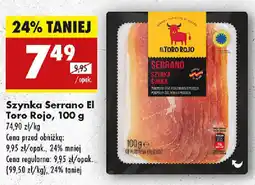 Biedronka Szynka Serrano El Toro Rojo oferta