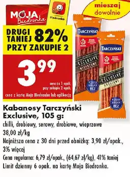 Biedronka Kabanosy Tarczyński Exclusive oferta