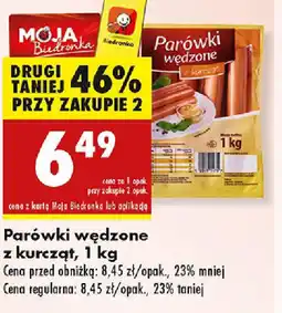 Biedronka Parówki wędzone z kurcząt oferta