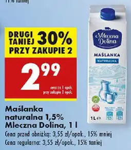 Biedronka Maślanka naturalna 1,5% Mleczna Dolina oferta