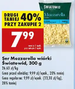 Biedronka Ser Mozzarella wiórki Światowid oferta
