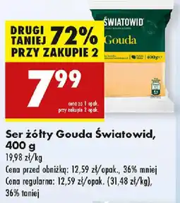 Biedronka Ser żółty Gouda Światowid oferta