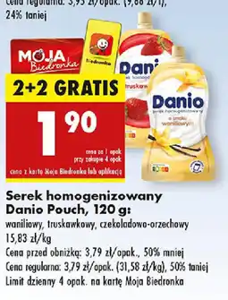 Biedronka Serek homogenizowany Danio Pouch oferta