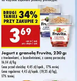Biedronka Jogurt z granolą Fruvita oferta