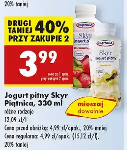 Biedronka Jogurt pitny Skyr Piątnica oferta