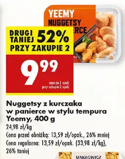 Biedronka Nuggetsy z kurczaka w panierce w stylu tempura Yeemy oferta