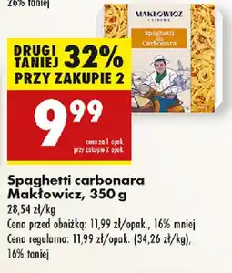 Biedronka Spaghetti carbonara Makłowiczx oferta