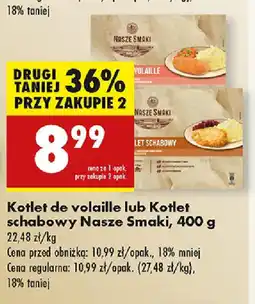 Biedronka Kotlet de volaille lub Kotlet schabowy Nasze Smaki oferta