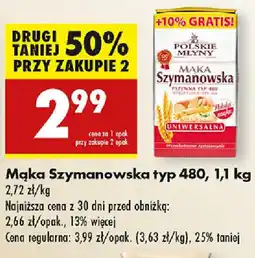 Biedronka Mąka Szymanowska typ 480 oferta